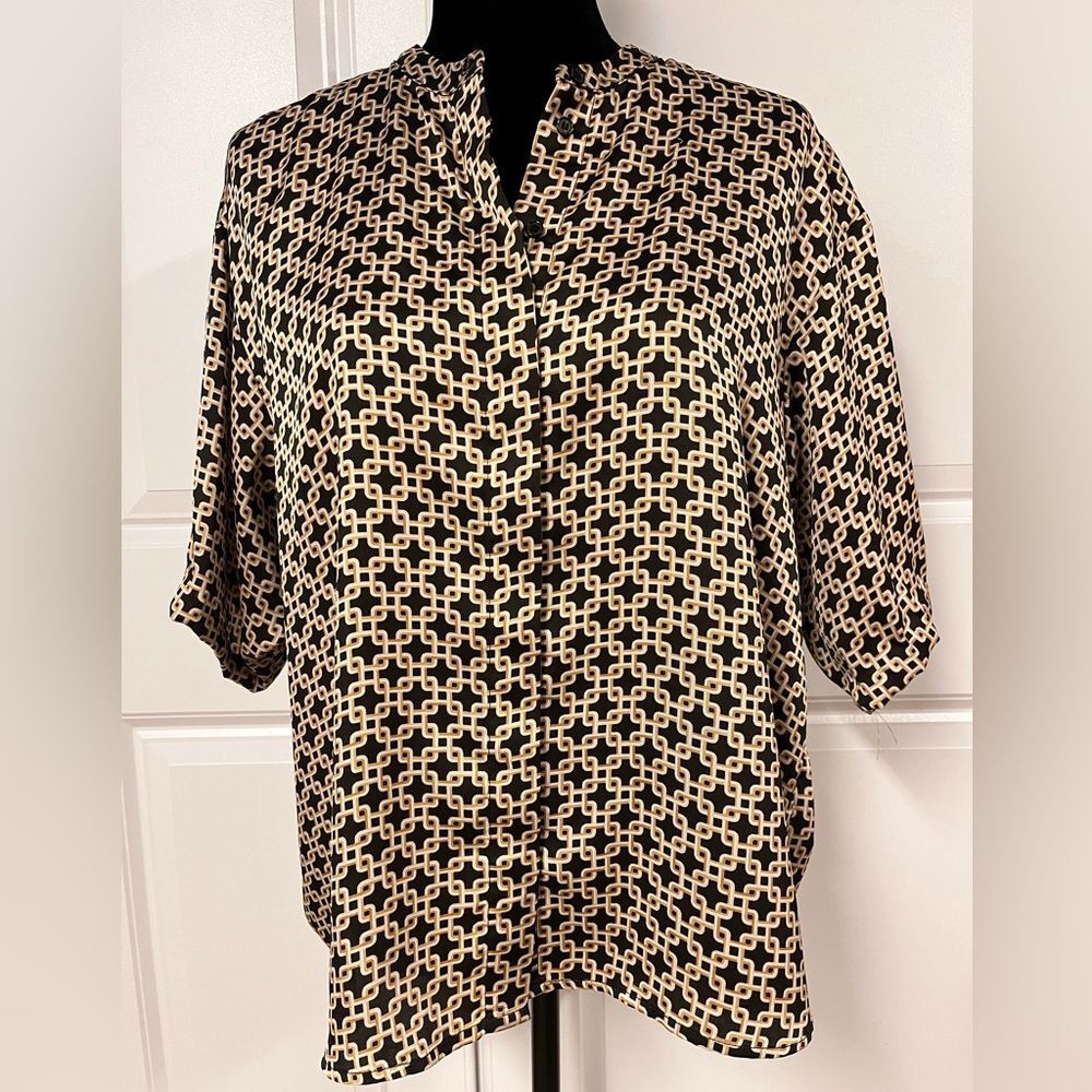 H&M Chain Link Button Up Blouse